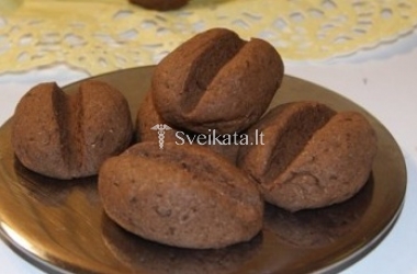 Sausainiai su šokoladu „Kavos pupelės“