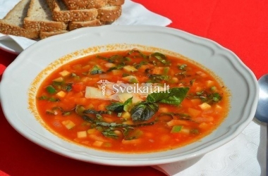 Itališka daržovių sriuba (minestrone)