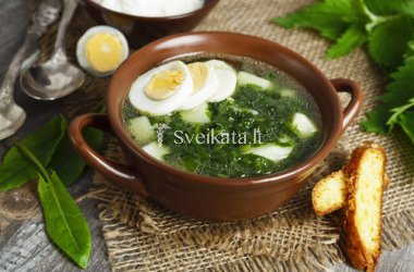 Žalioji dilgėlių ir rūgštynių sriuba